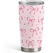 Amazon.com: SANDJEST Pink Tumbler 20oz Stainless Steel Double Wall
